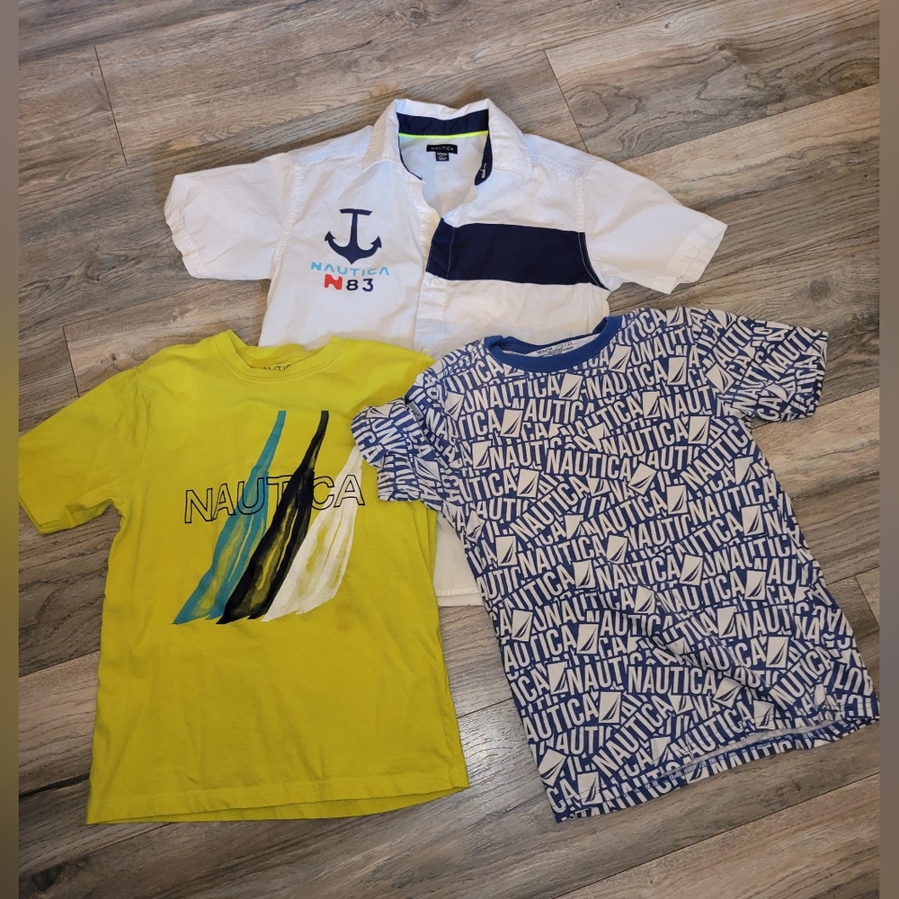 Boys Nautica 10/12 shirts set of 3